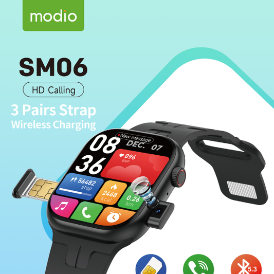 Modio smart watch with Bluetooth calling and wireless charging