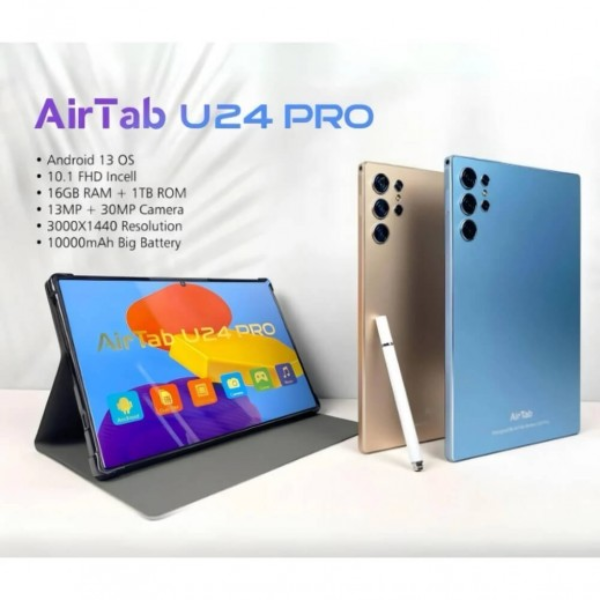 AirTab U24 PRO Tablet 8-Inch FHD Display, 16GB RAM 1TB Storage Android Tablet