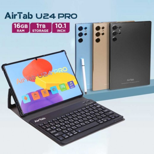 AirTab U24 PRO Tablet 8-Inch FHD Display, 16GB RAM 1TB Storage Android Tablet