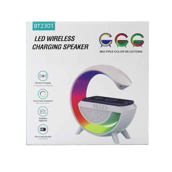 G Shape Bluetooth LED Wireless Charging Speaker with RGB Light BT2301