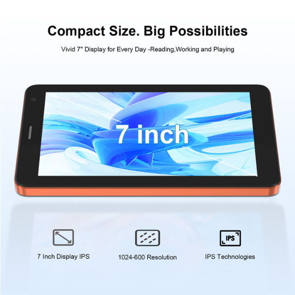 جهاز لوحي C idea CM517 Air بشاشة 7 بوصة IPS وذاكرة وصول عشوائي 8 جيجابايت وسعة تخزين 256 جيجابايت ومعالج رباعي النواة يدعم الواي فاي