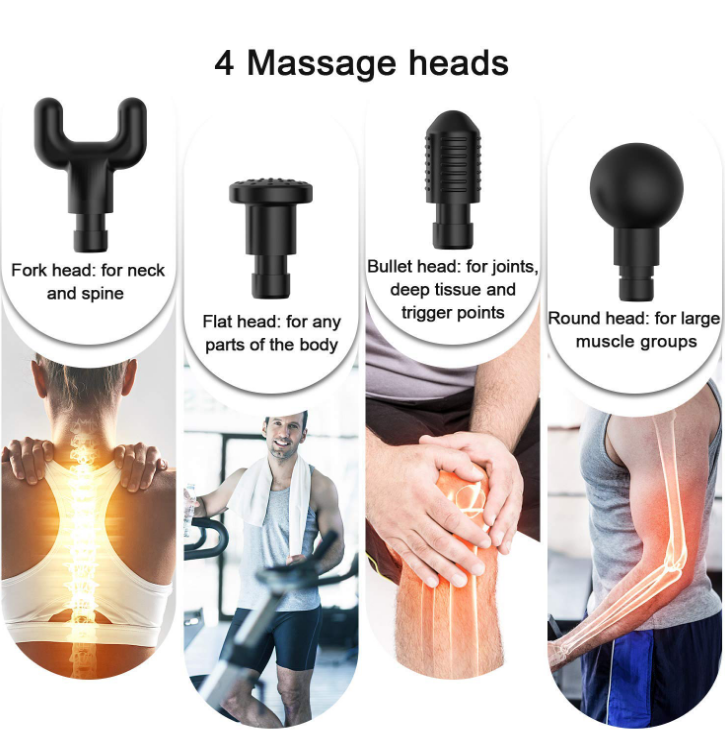 Massage Gun Professional Deep Tissue Massager with 4 Massage Heads KH-320