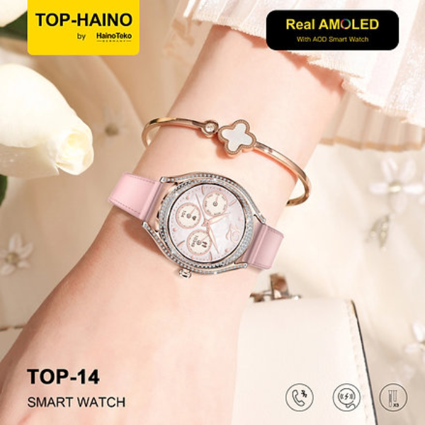 Haino Teko Haino-14 smartwatch for women rose gold pink design