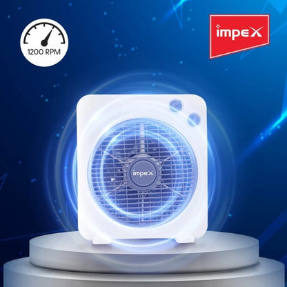 Compact Impex table fan white design with powerful airflow