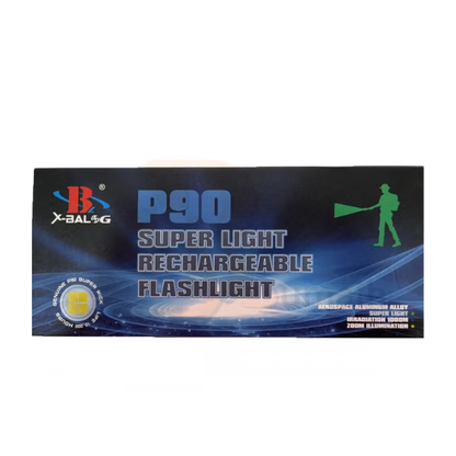P90 Super Light Rechargeable Flashlight With 3 Lighting Modes and Water Resistant