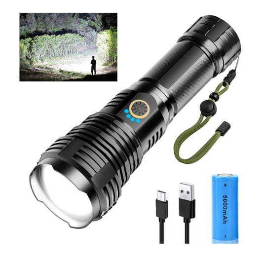 P90 Super Light Rechargeable Flashlight With 3 Lighting Modes and Water Resistant