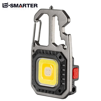 Mini LED Light Rechargeable Keychain With Portable Pocket Wrench Screwdriver