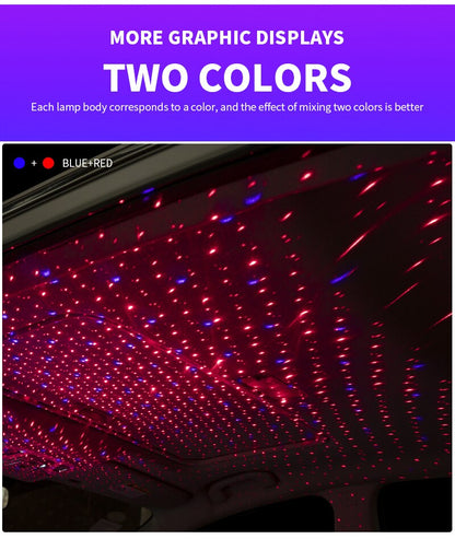 USB Powered LED Starry Sky Lamp Car Laser Star Roof Light 5V