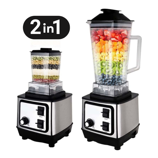 Silver Crest SC-2255 Professional 2 in 1 Juicer and Mixer Blender, Silver