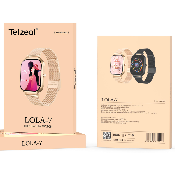 Stylish smartwatch for women with sleep tracker and step counter