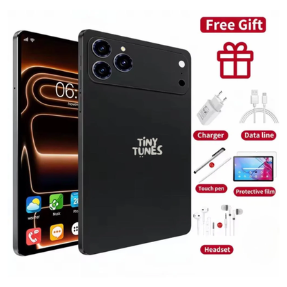 جهاز لوحي Tiny Tunes T17 Pro Max 5G – شاشة FHD مقاس 10.1 بوصة – بطارية 10000 مللي أمبير في الساعة