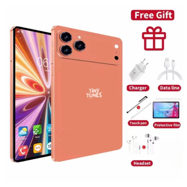 جهاز لوحي Tiny Tunes T17 Pro Max 5G – شاشة FHD مقاس 10.1 بوصة – بطارية 10000 مللي أمبير في الساعة