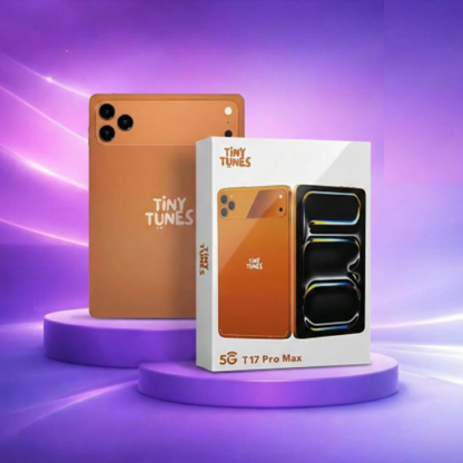 جهاز لوحي Tiny Tunes T17 Pro Max 5G – شاشة FHD مقاس 10.1 بوصة – بطارية 10000 مللي أمبير في الساعة