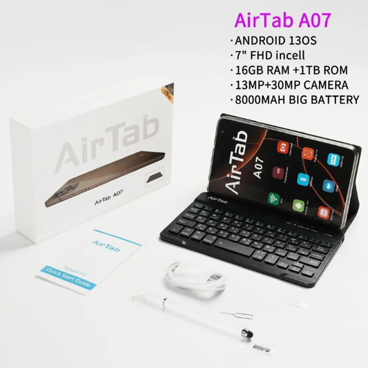 AirTab A07 tablet with Arabic keyboard 16GB RAM 1TB