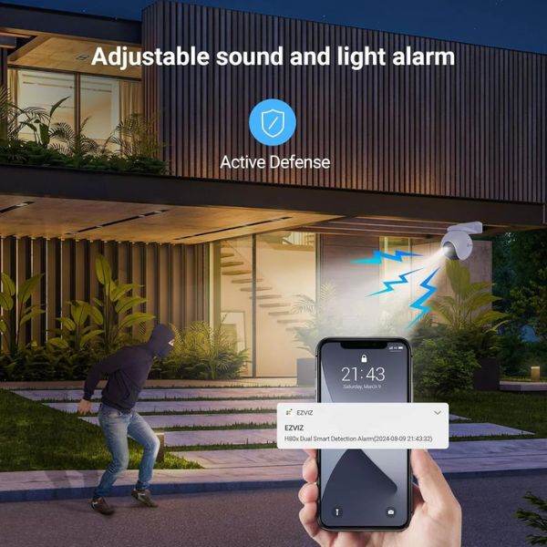 EZVIZ H80x Dual 4K Smart AI Detection Auto Tracking WiFi Security Camera