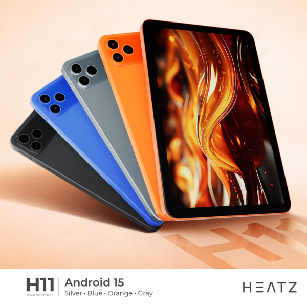 جهاز لوحي Heatz H11 - شاشة HD بحجم 10.1 بوصة، ذاكرة وصول عشوائي (RAM) سعة 12 جيجابايت، سعة تخزين 1 تيرابايت، يعمل بنظام أندرويد