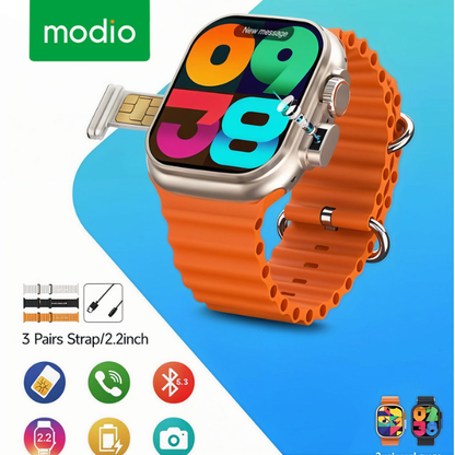 Modio SM03 smartwatch with SIM card support and built-in camera